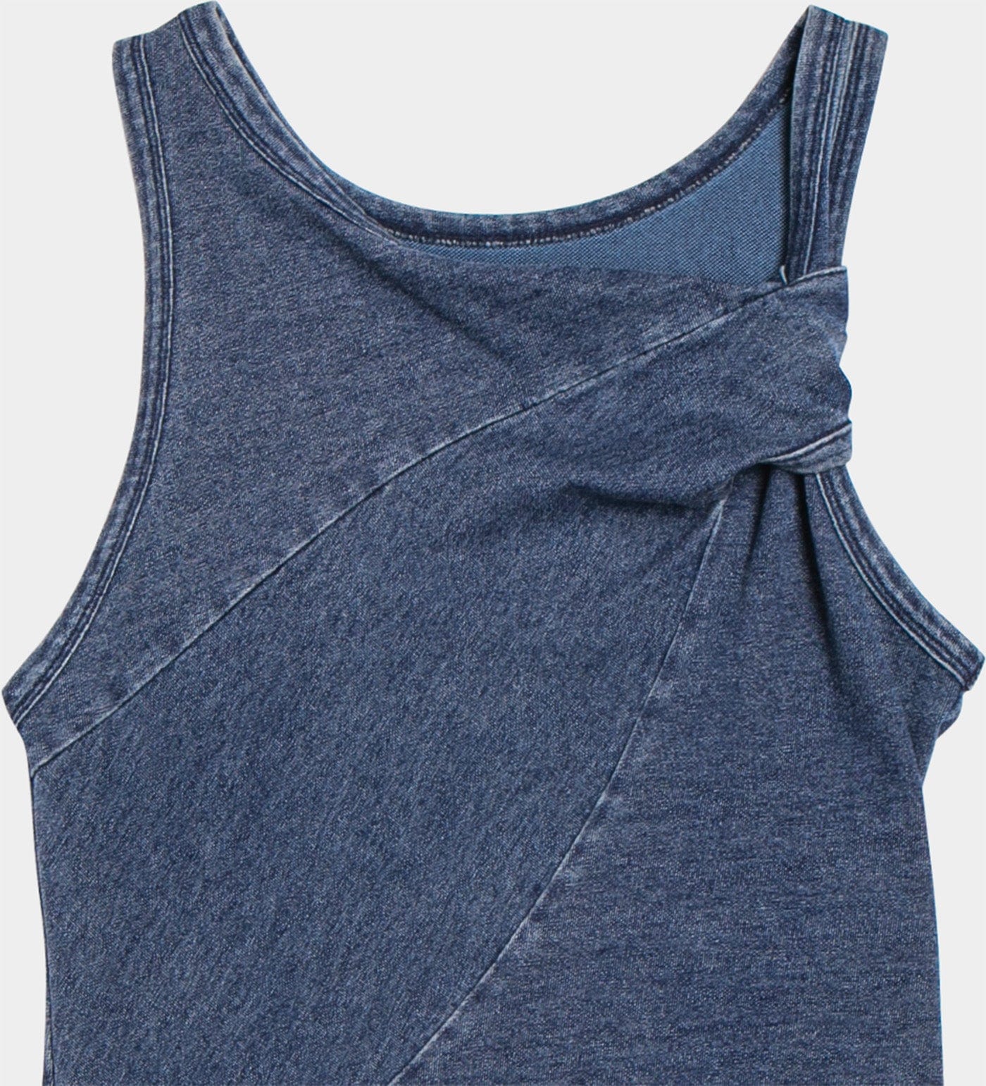 Asymmetrical Navy Tank Top