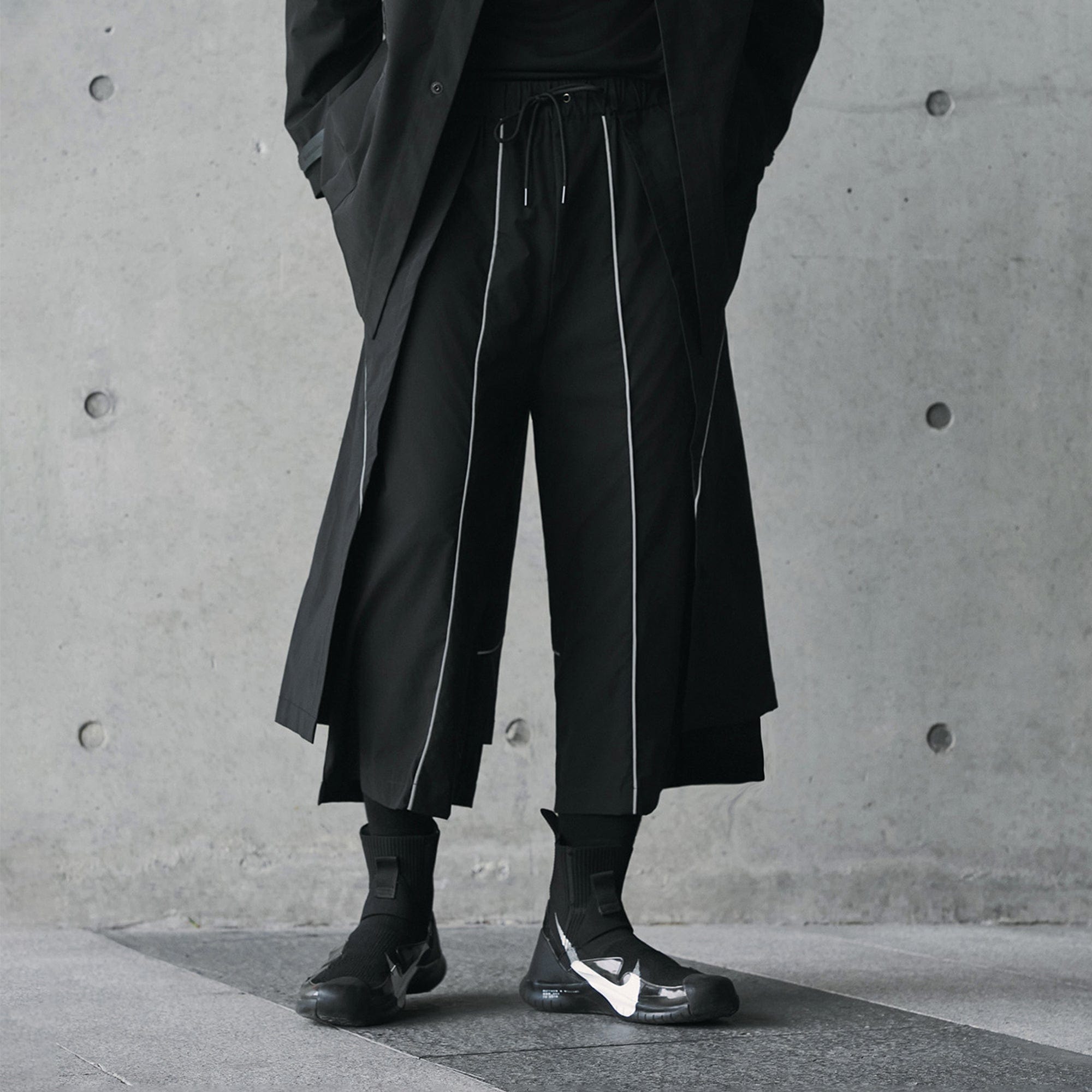 Wide Layered Track Pants