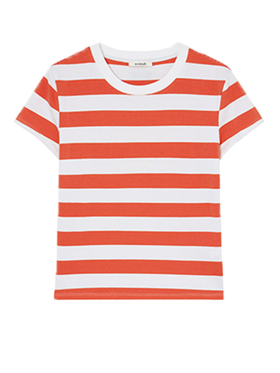 Graphic Color Block Stripe Crew Neck Tee
