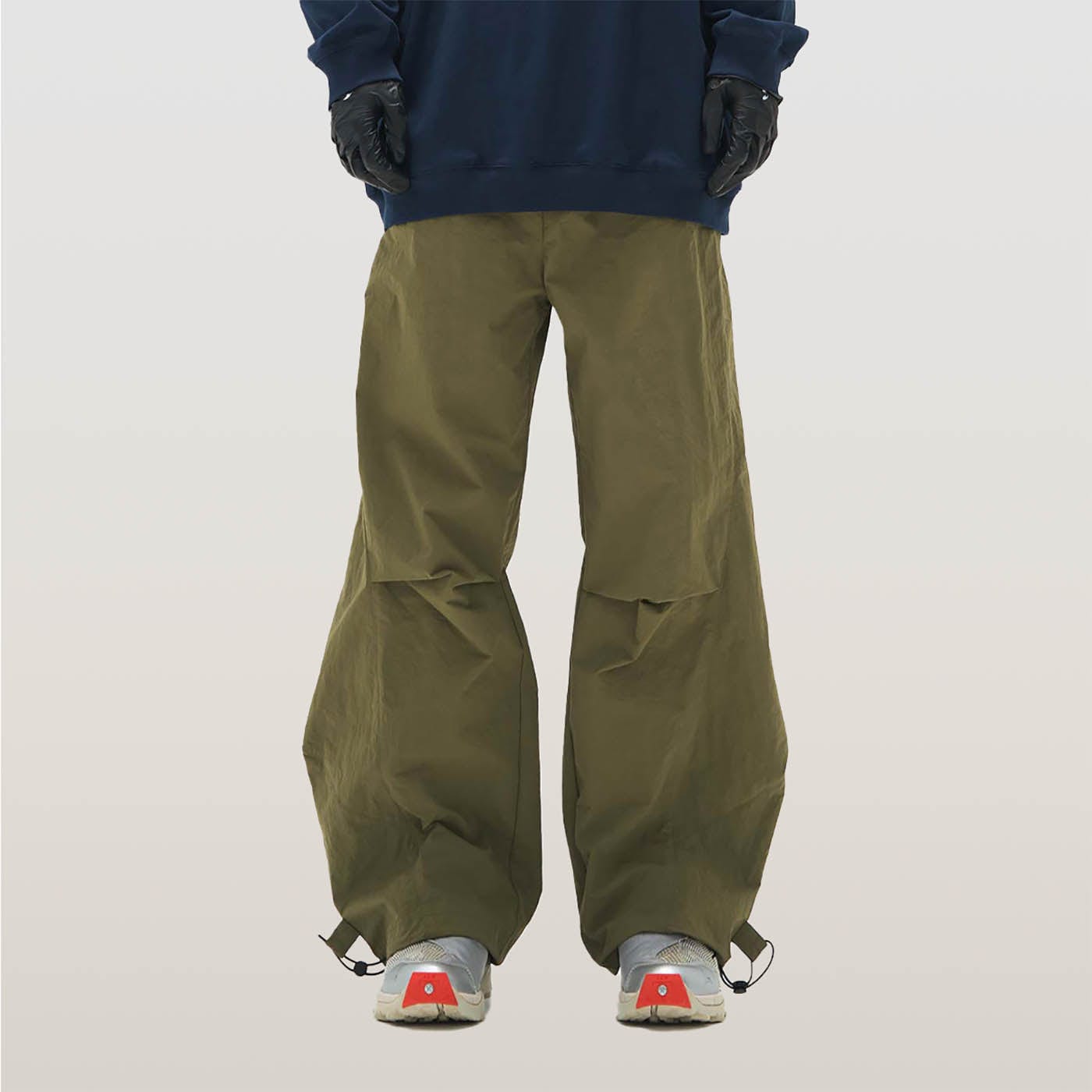 Pleated Spliced Track Pants