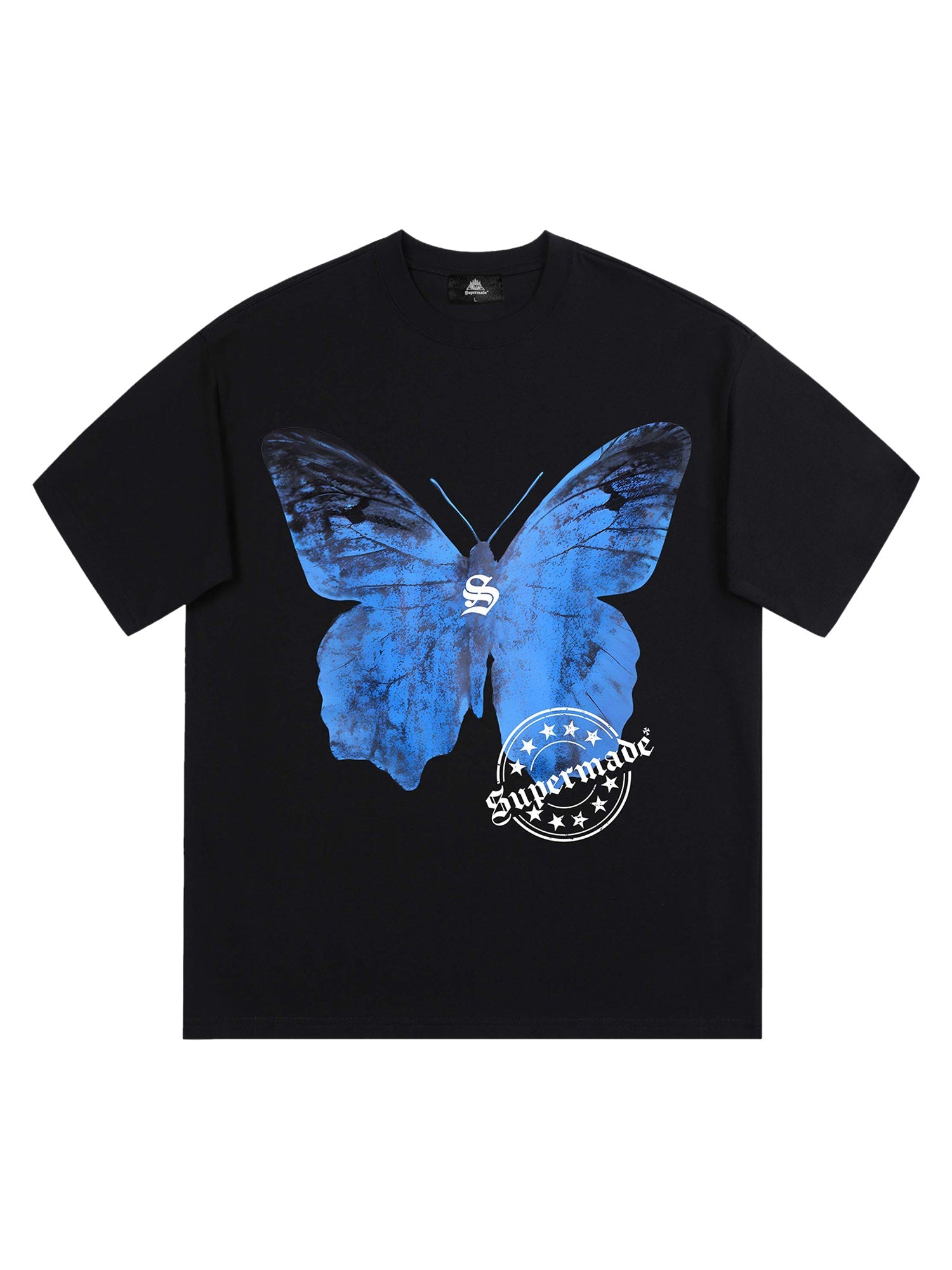 Thesupermade Street Hip-Hop Butterfly Stamp T-shirt - 2130