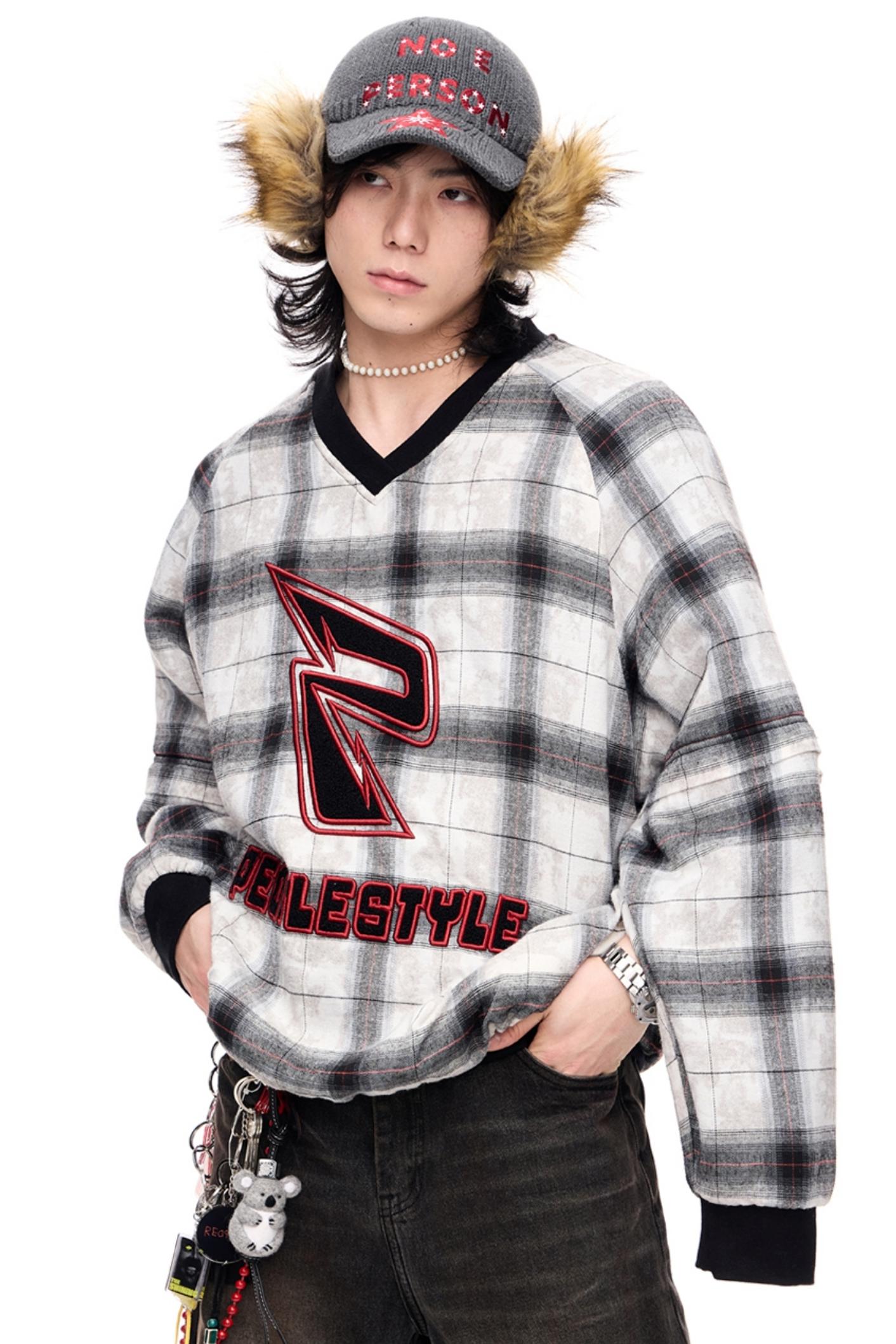 Men's Checked Fleece Detachable Shirt