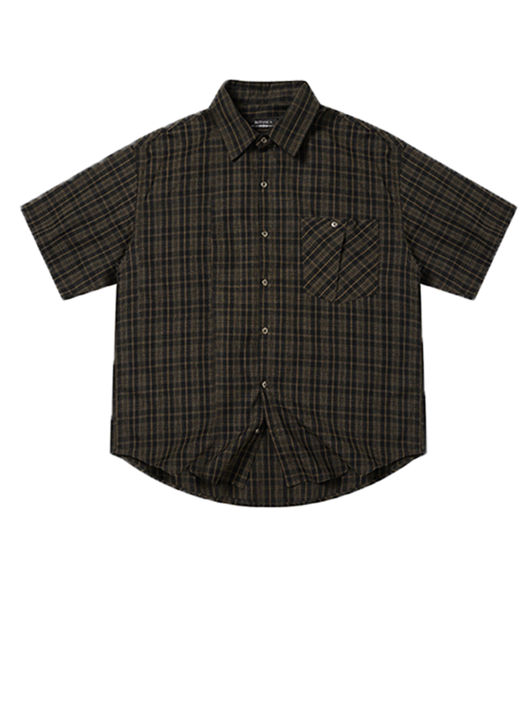 Vintage Short Sleeve Plaid Shirt