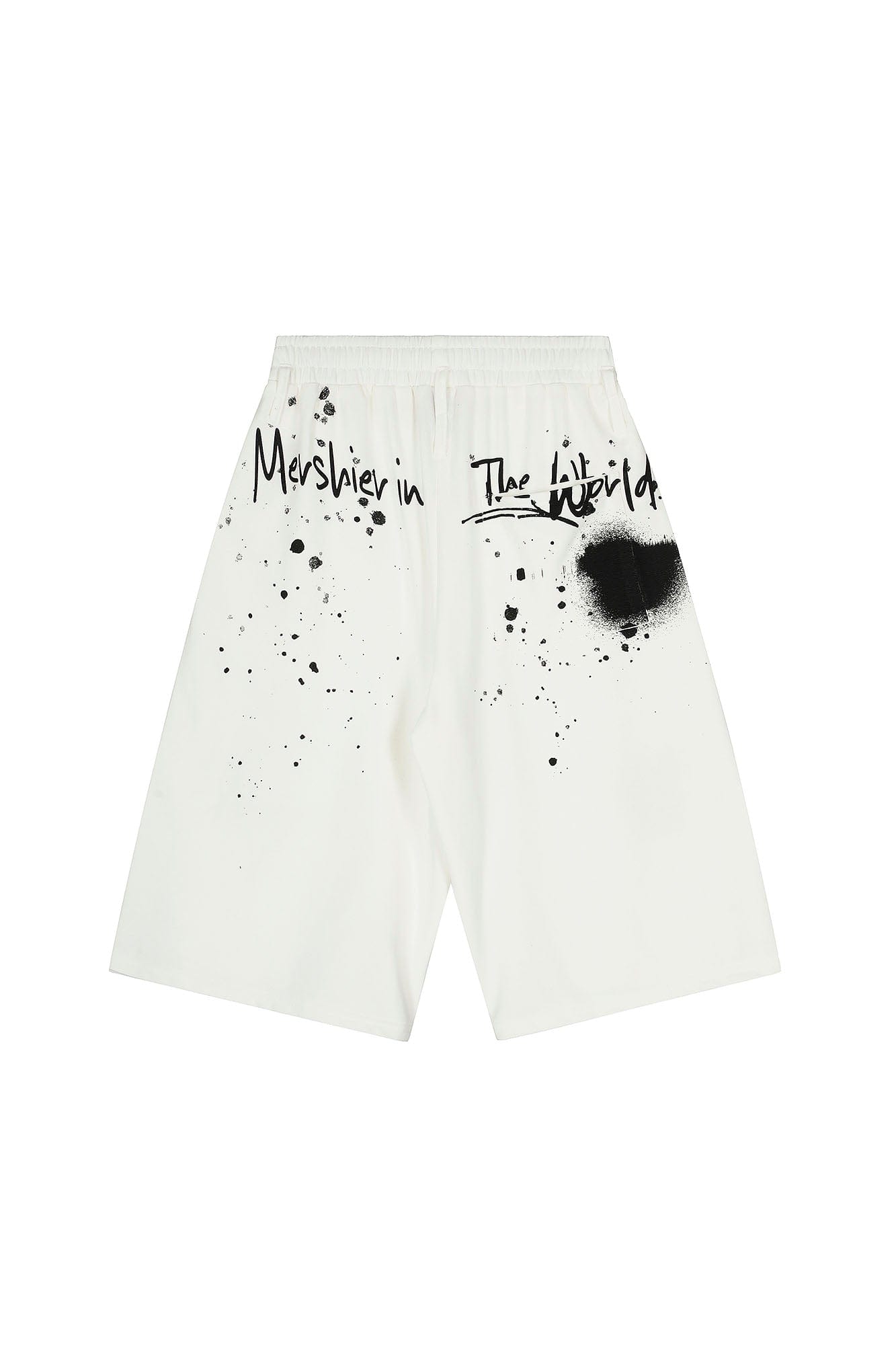 Graffiti Spray Print Sweat Shorts