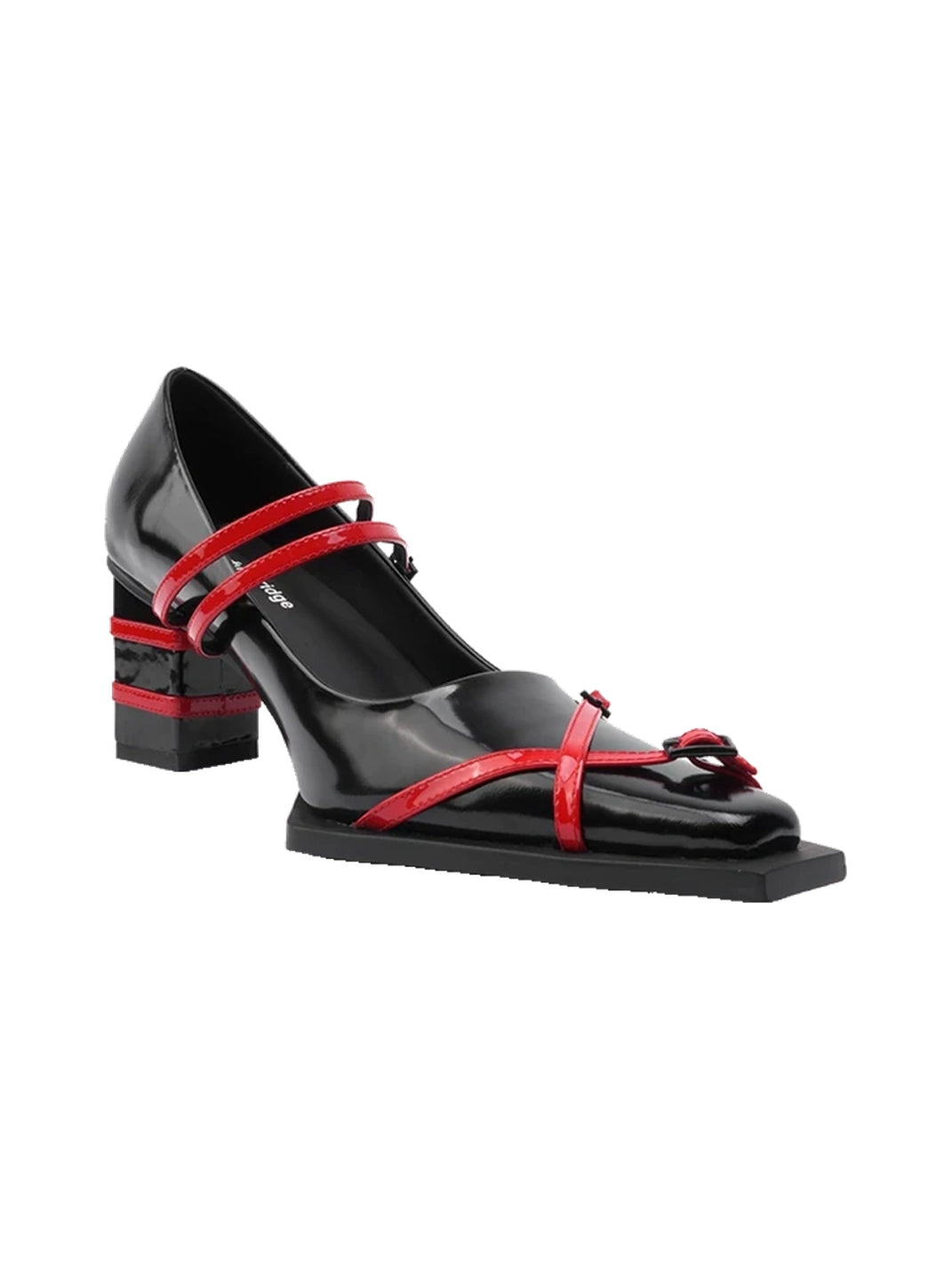 Red-Strap Square-Toe Block-Heel Mary Janes - view 6