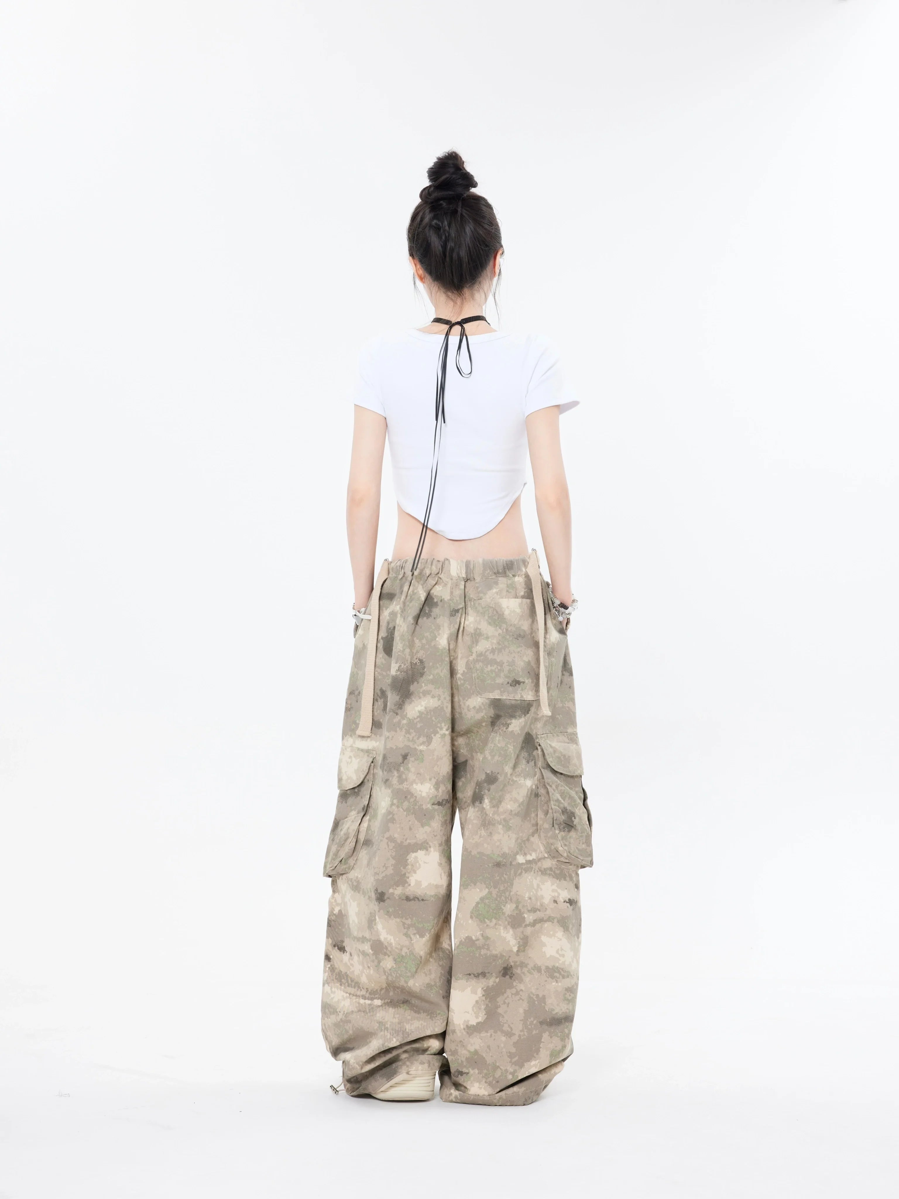 Desert Camo Wide Cargo Pants