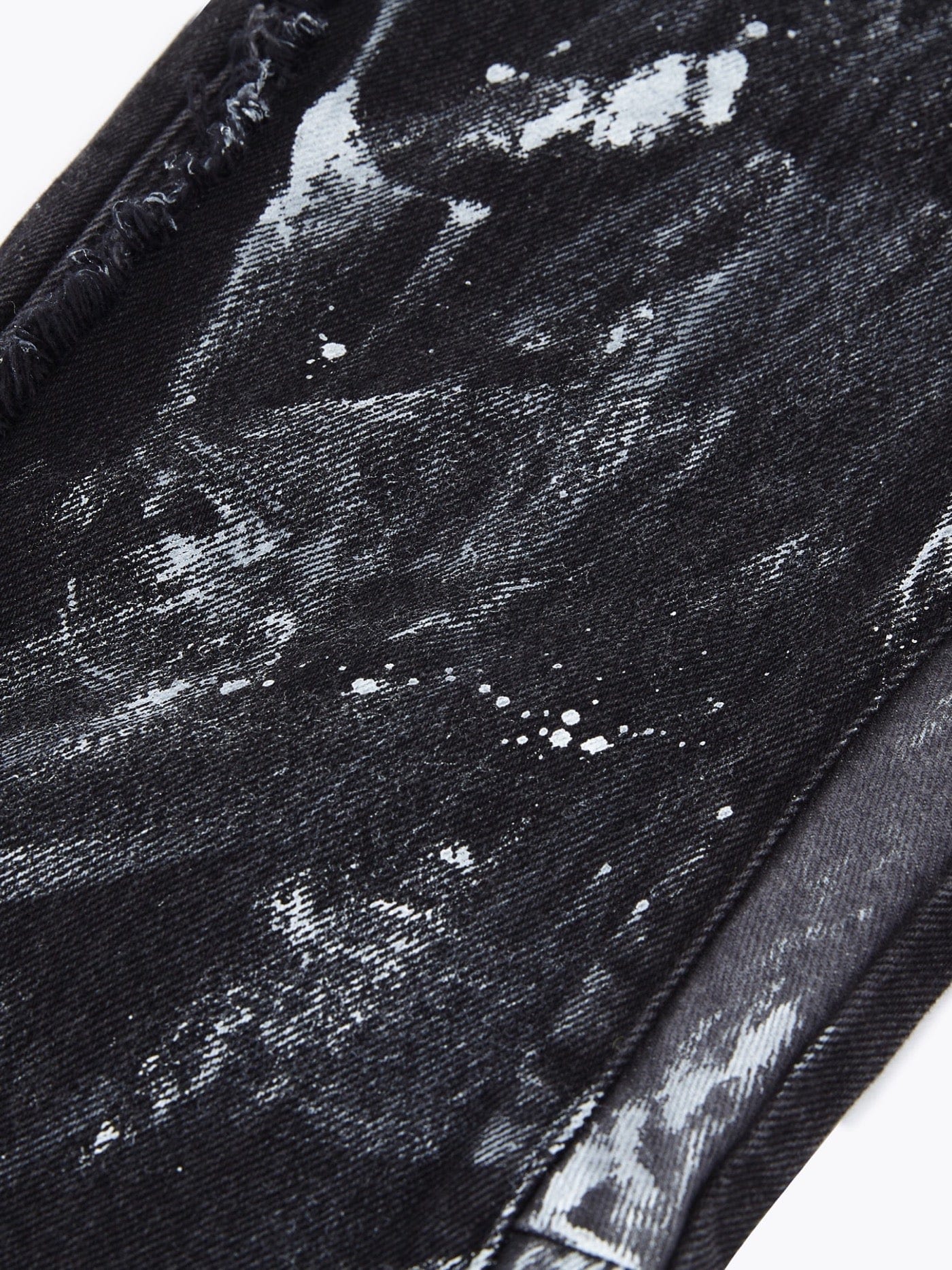 Paint Splatter Black Denim Jeans