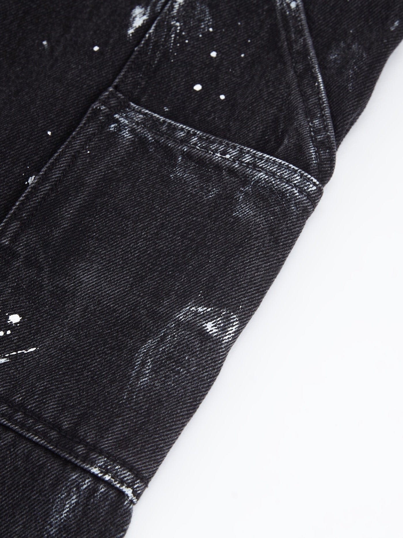 Paint Splatter Black Denim Jeans