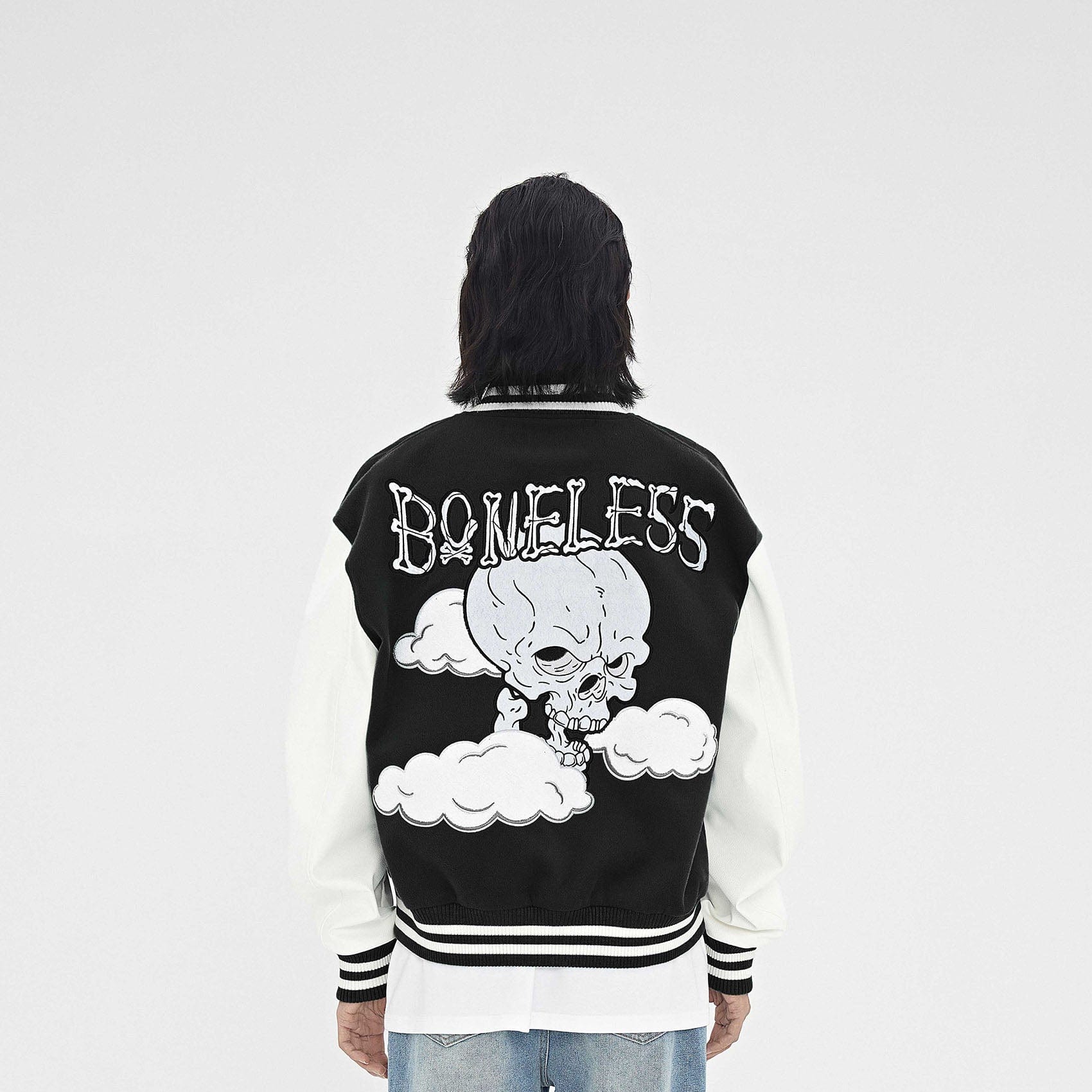 Cloud Skull Varsity Jacket