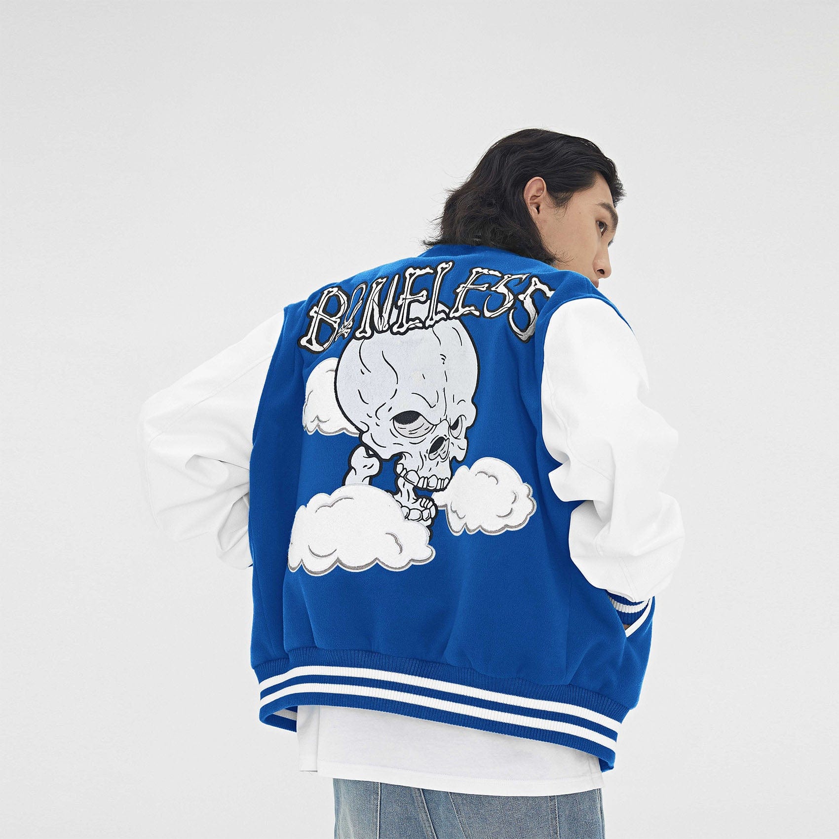 Cloud Skull Varsity Jacket