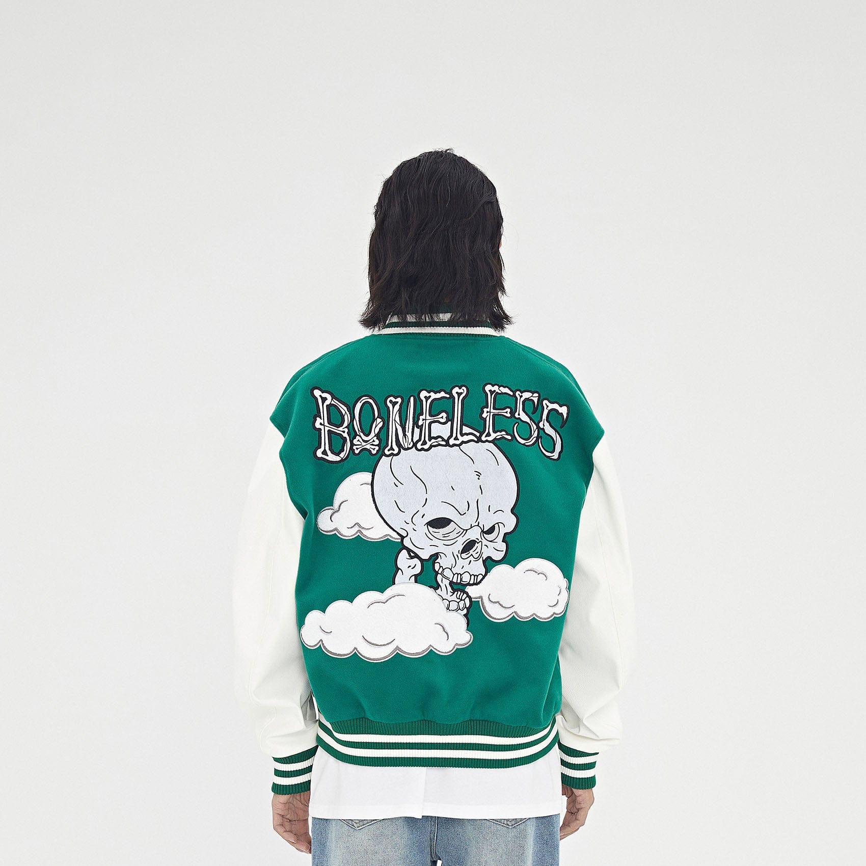 Cloud Skull Varsity Jacket