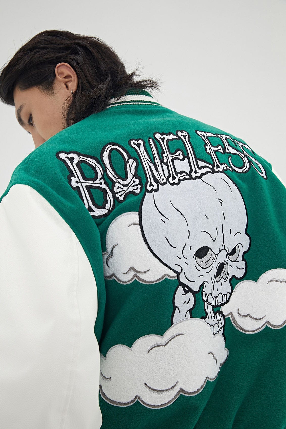 Cloud Skull Varsity Jacket