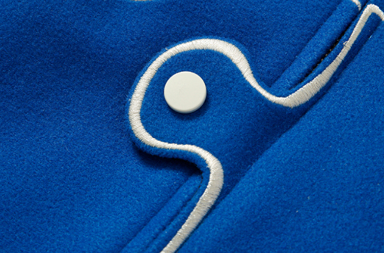 Trendy Puzzle Stitched Varsity Jacket - chiclara