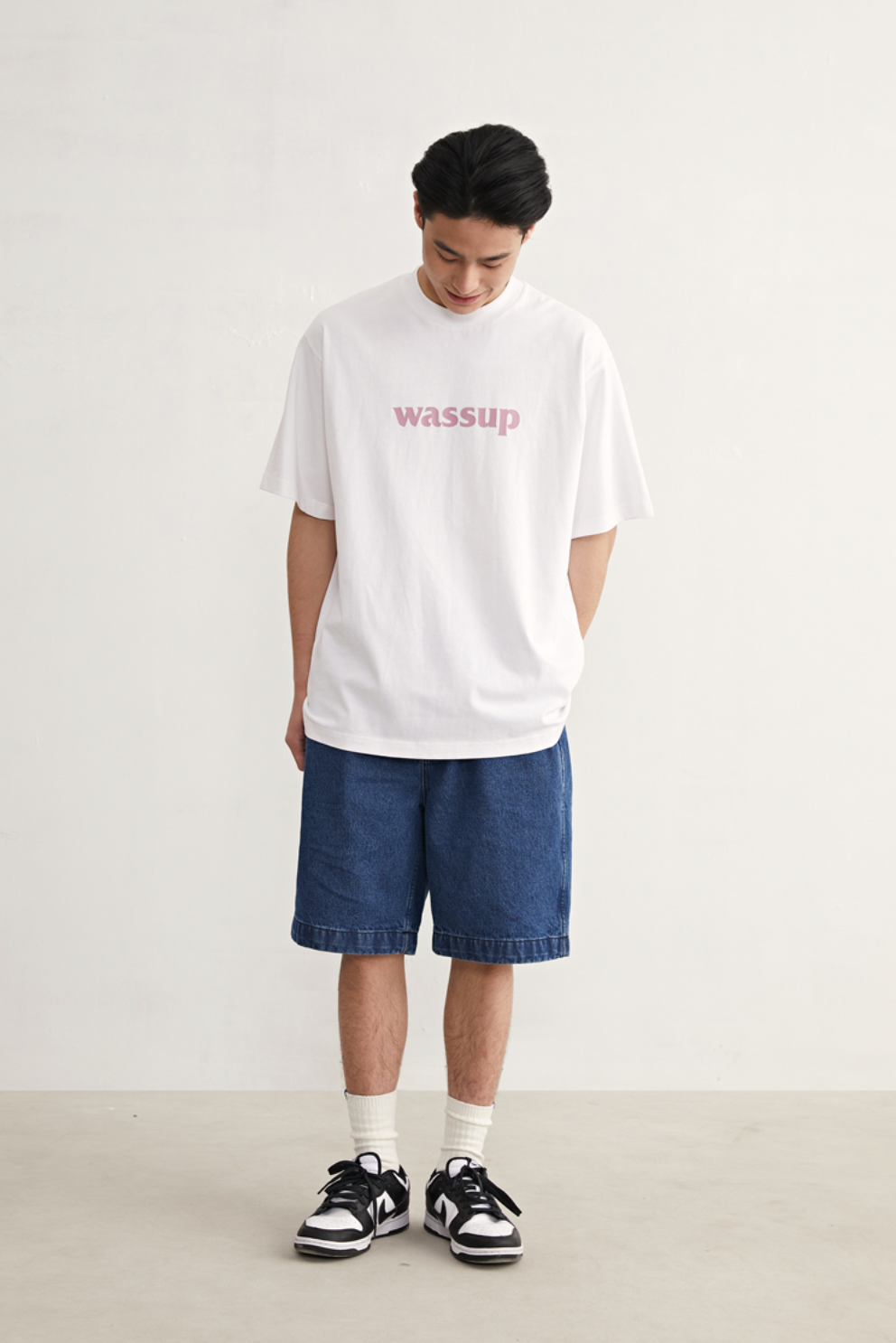 Essential Big Logo Print Basic Tee - chiclara