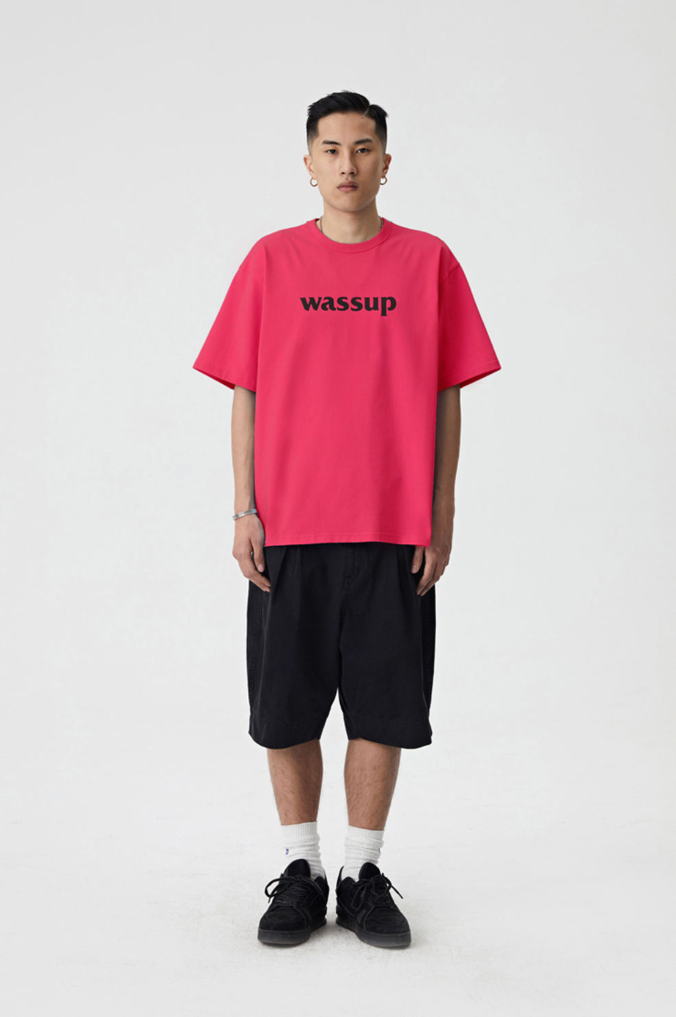 Essential Big Logo Print Basic Tee - chiclara