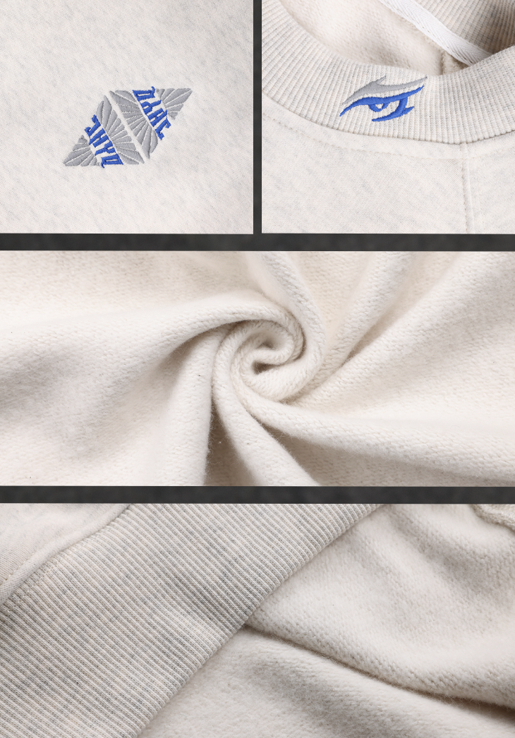 Heavyweight Sweater with Basic Embroidered Logo - chiclara