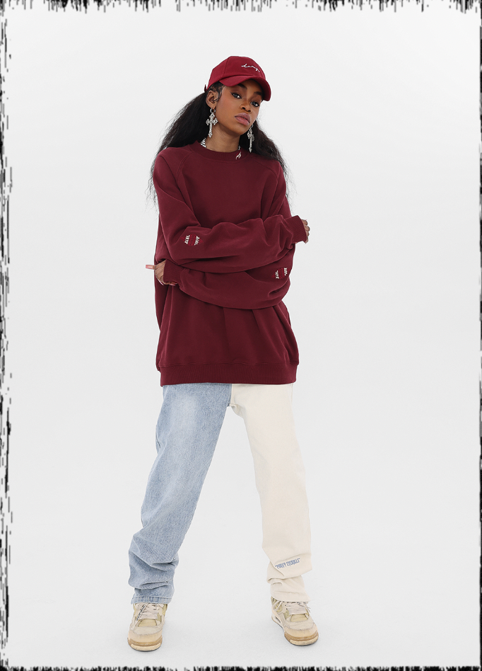 Heavyweight Sweater with Basic Embroidered Logo - chiclara