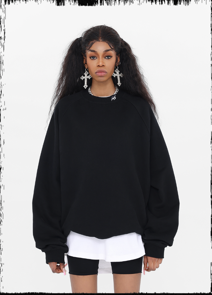 Heavyweight Sweater with Basic Embroidered Logo - chiclara