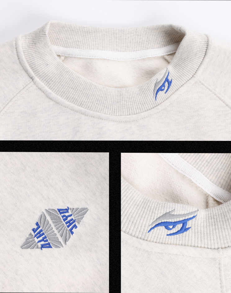 Heavyweight Sweater with Basic Embroidered Logo - chiclara