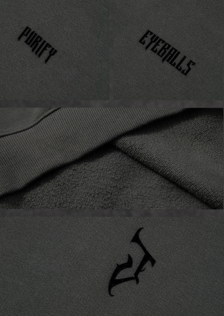 Hoodie with Basic Logo Print - chiclara