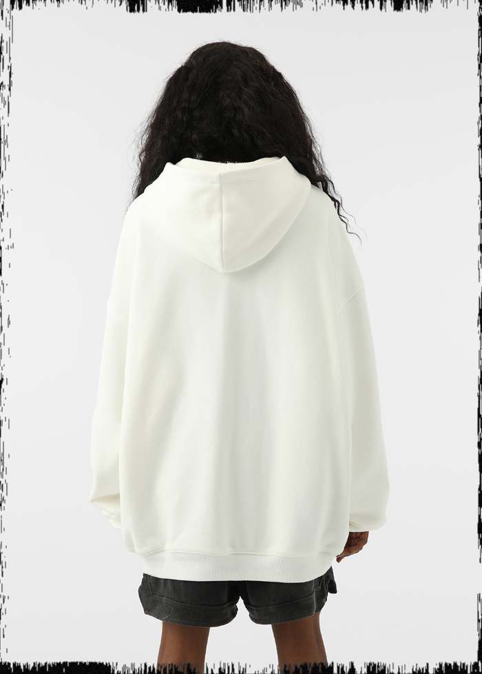 Hoodie with Basic Logo Print - chiclara