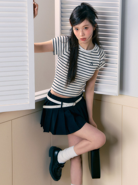 Pleated Skort Collection: Versatile Tennis-Style Shorts with Flared Overlay in Ivory, Charcoal, and Black