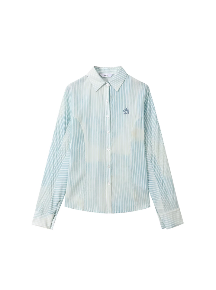 Pastel Pinstripe Button-Down Shirt