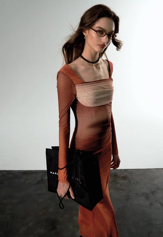 Elegant Square Neck Maxi Dress - chiclara