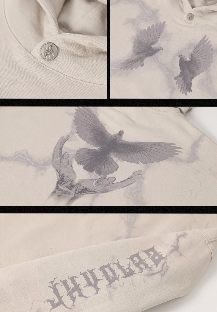 Thunder Bird Printed Hoodie - chiclara