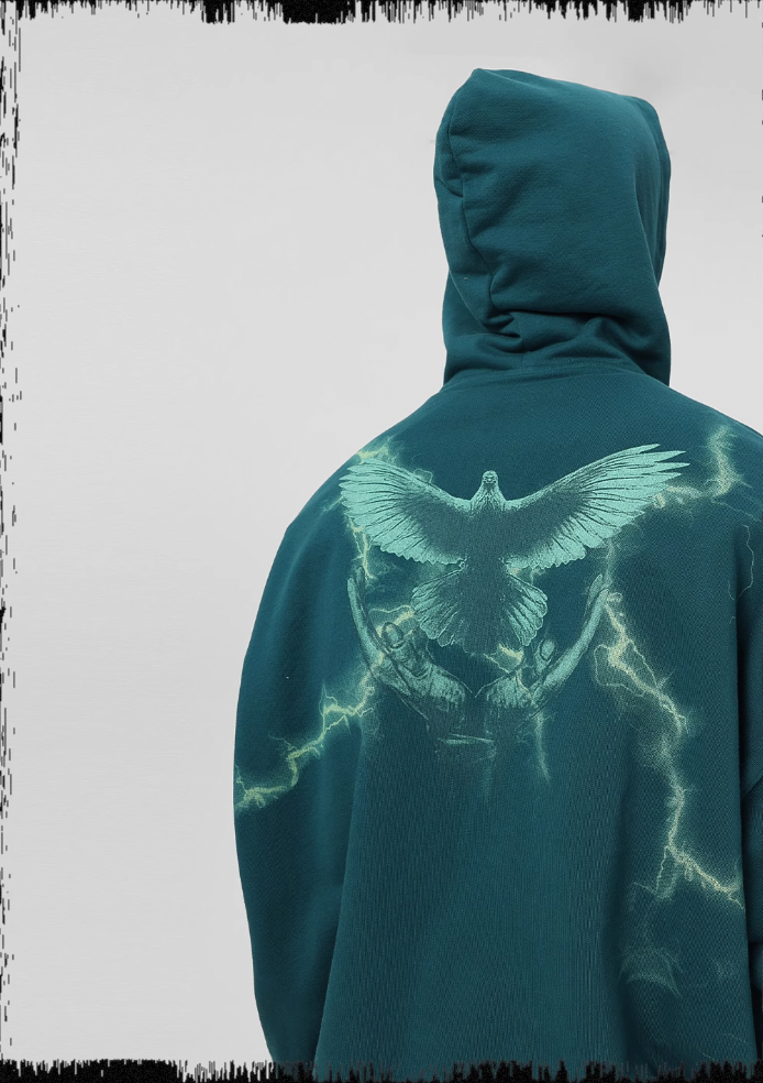 Thunder Bird Printed Hoodie - chiclara