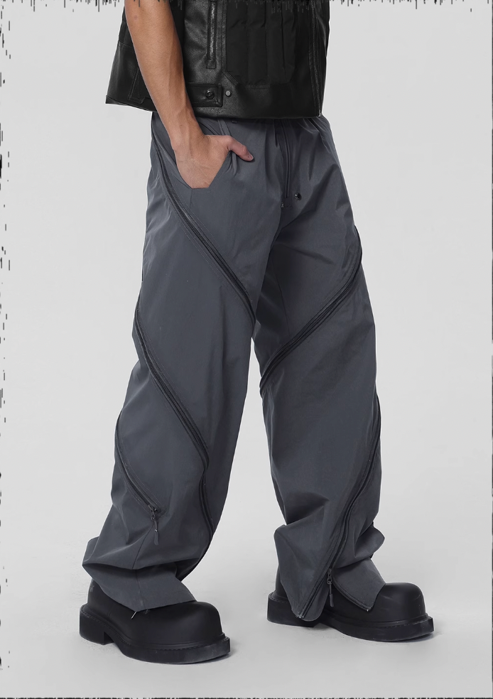 Paratrooper Functional Zipper Pants - chiclara