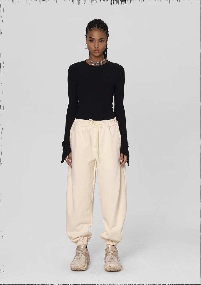 Loose Embroidery Sweatpants - chiclara