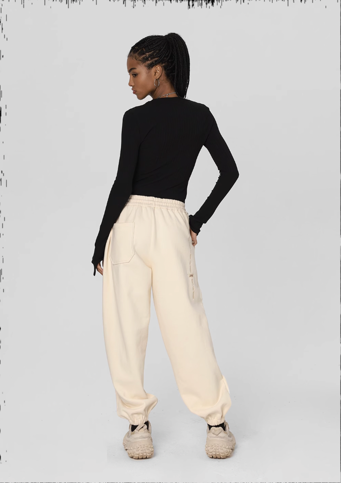 Loose Embroidery Sweatpants - chiclara