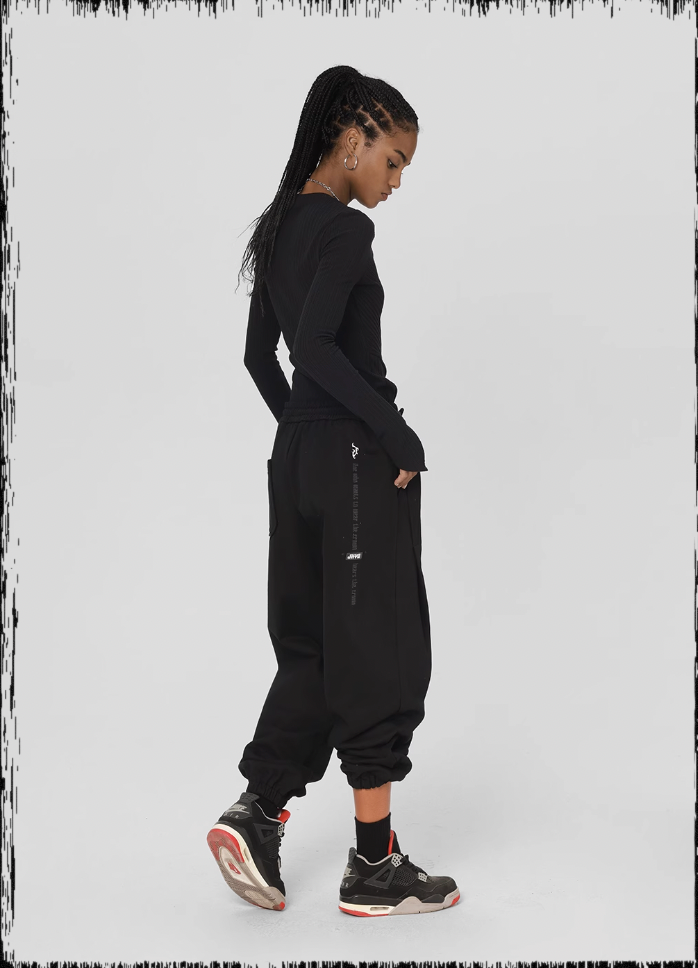 Loose Embroidery Sweatpants - chiclara