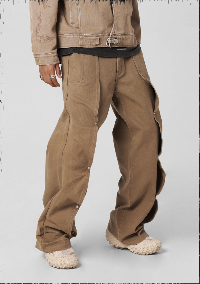 Deconstructed Pleated Work Pants - chiclara