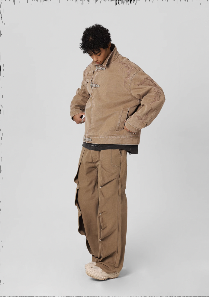 Deconstructed Pleated Work Pants - chiclara