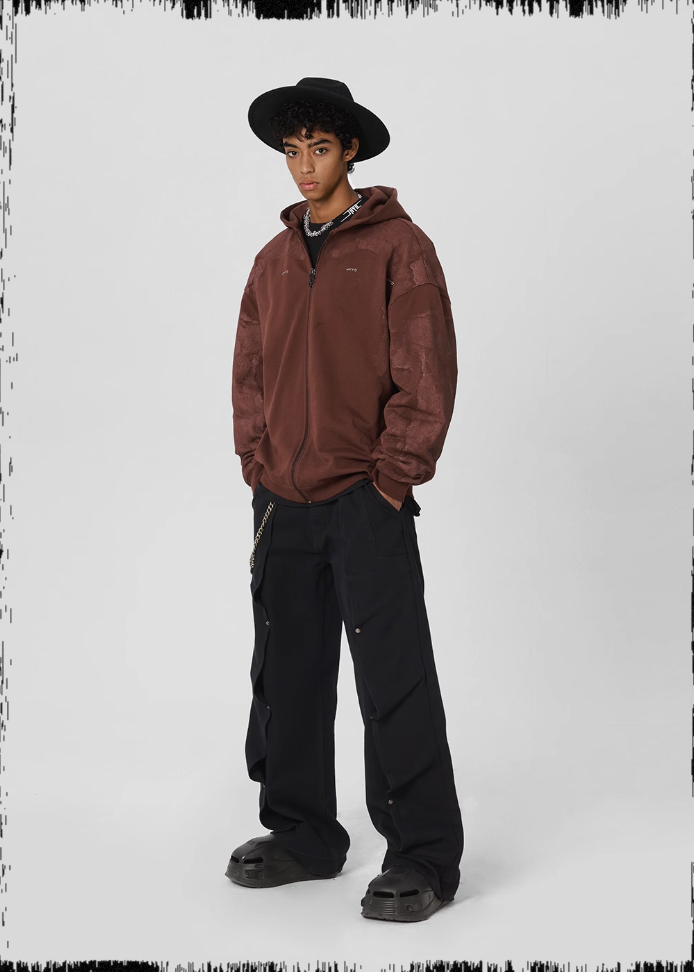 Deconstructed Pleated Work Pants - chiclara