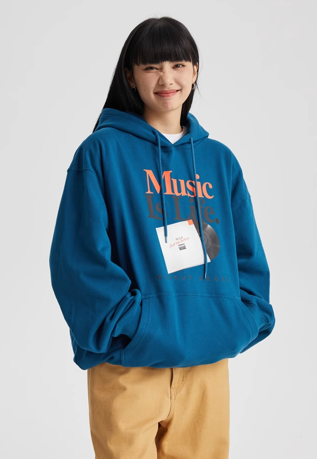 Inspirational Life Printed Hoodie - chiclara