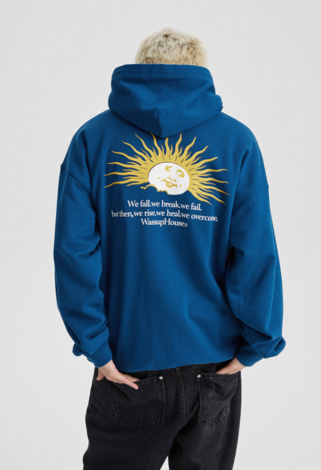 Scenic Sunrise Sunset Print Zipper Hoodie - chiclara