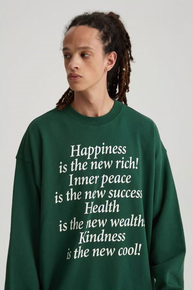 Bold Slogan Printing Sweatshirt - chiclara