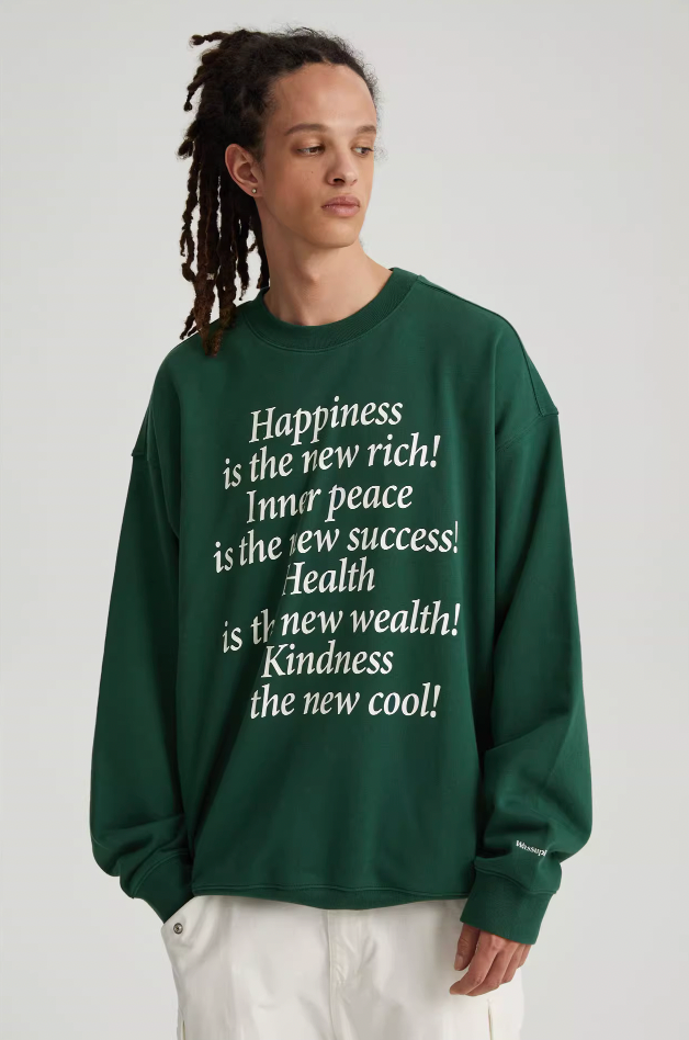 Bold Slogan Printing Sweatshirt - chiclara