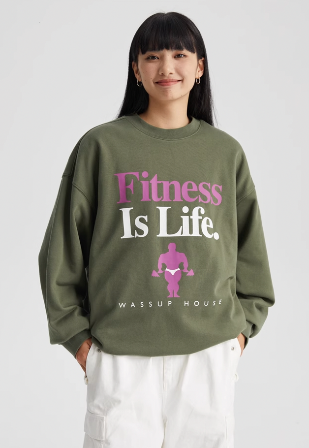 Inspirational Life Printed Sweatshirt - chiclara