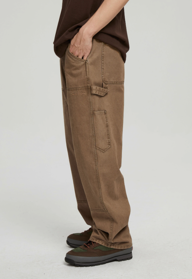 Heavy-Duty Double Knee Workwear Long Pants - chiclara