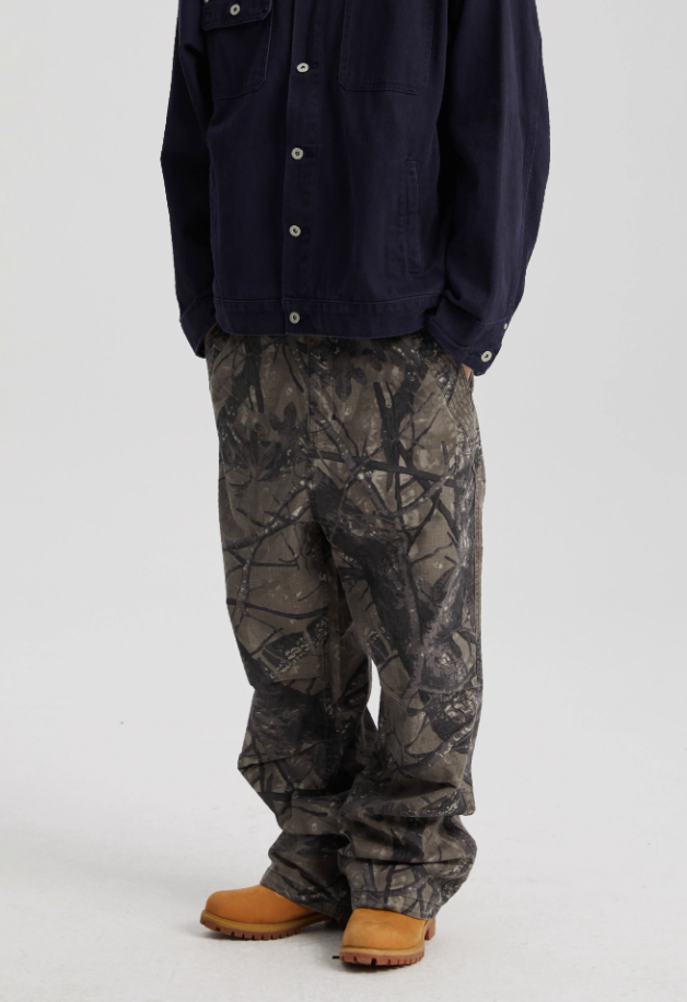 Rugged Tree Camouflage Old Work Pants - chiclara