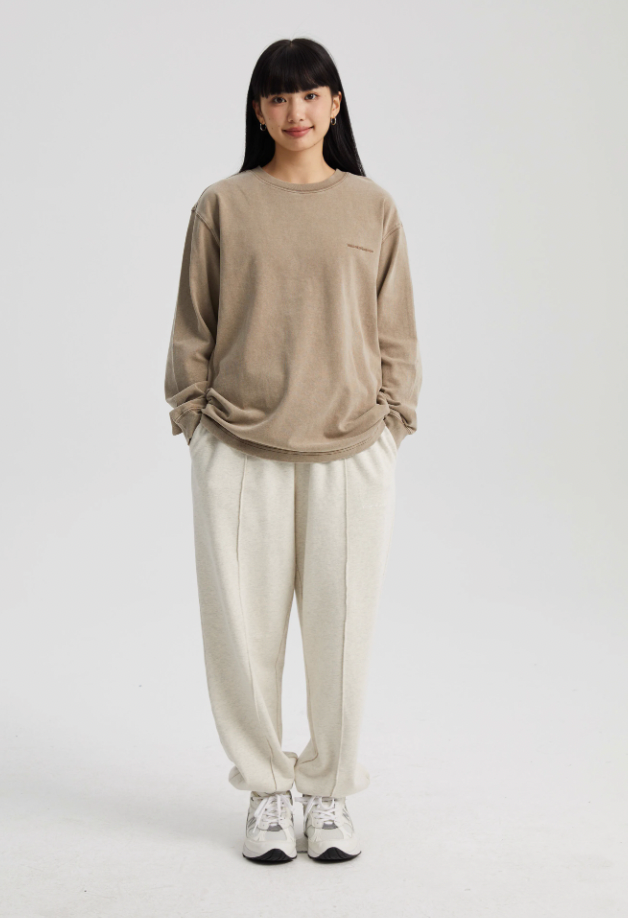 Essential Center Seam Basic Sweat Pants - chiclara