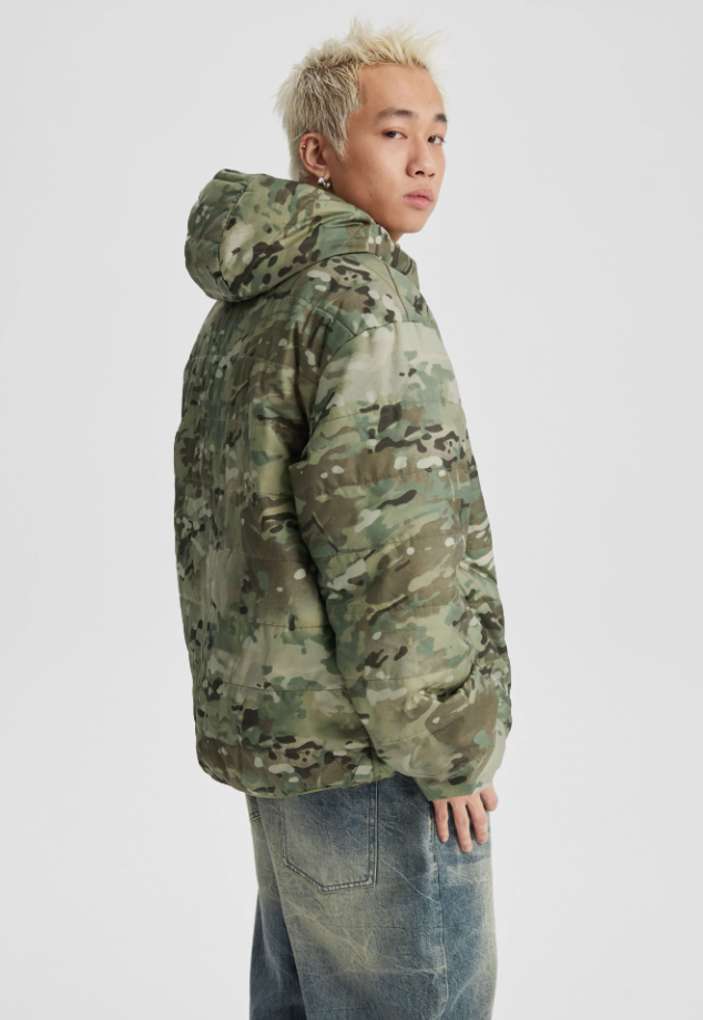 Rugged Camouflage Hooded Jacket - chiclara