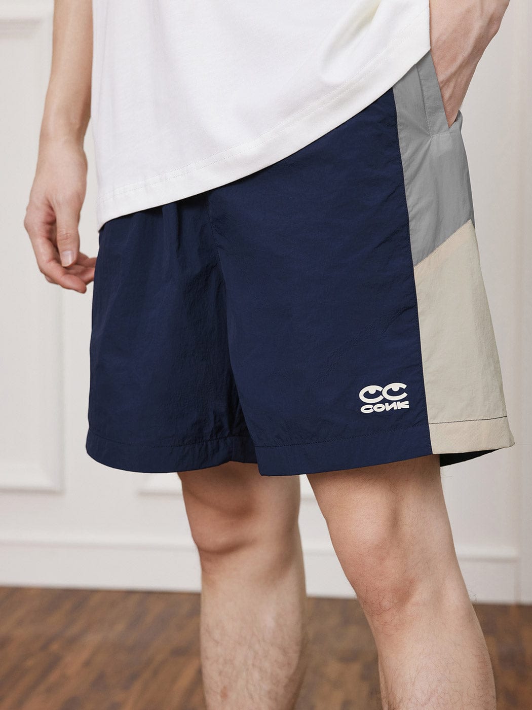 Color Block Athletic Shorts