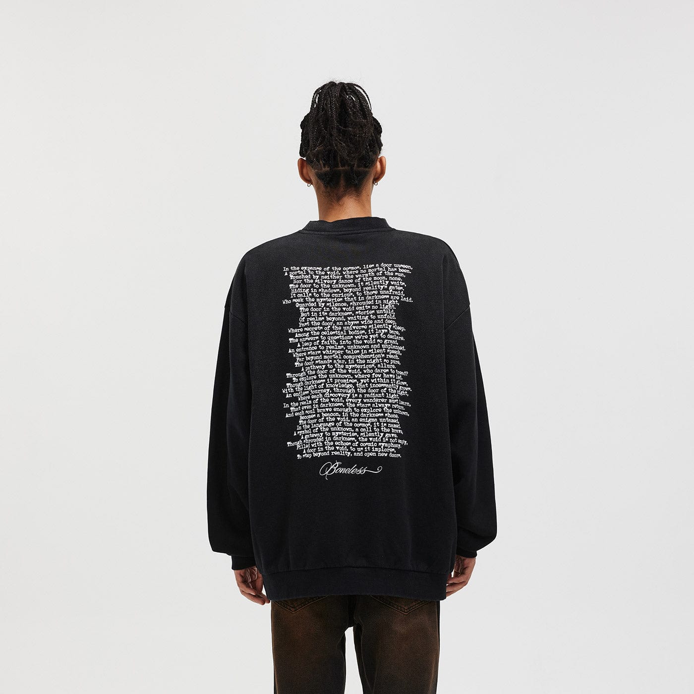 Book Text Back Sweatshirt