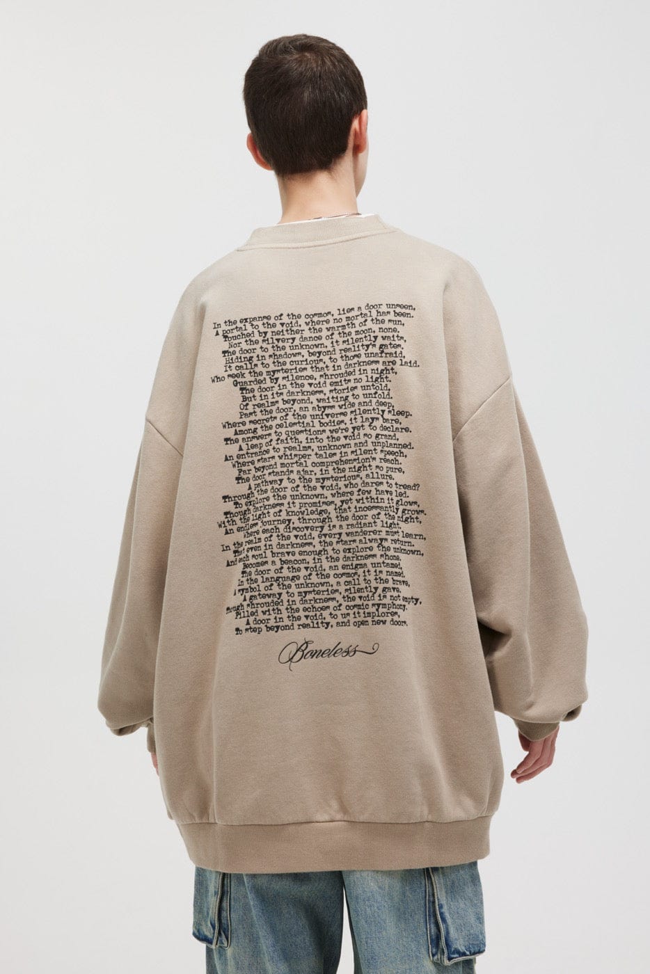 Book Text Back Sweatshirt