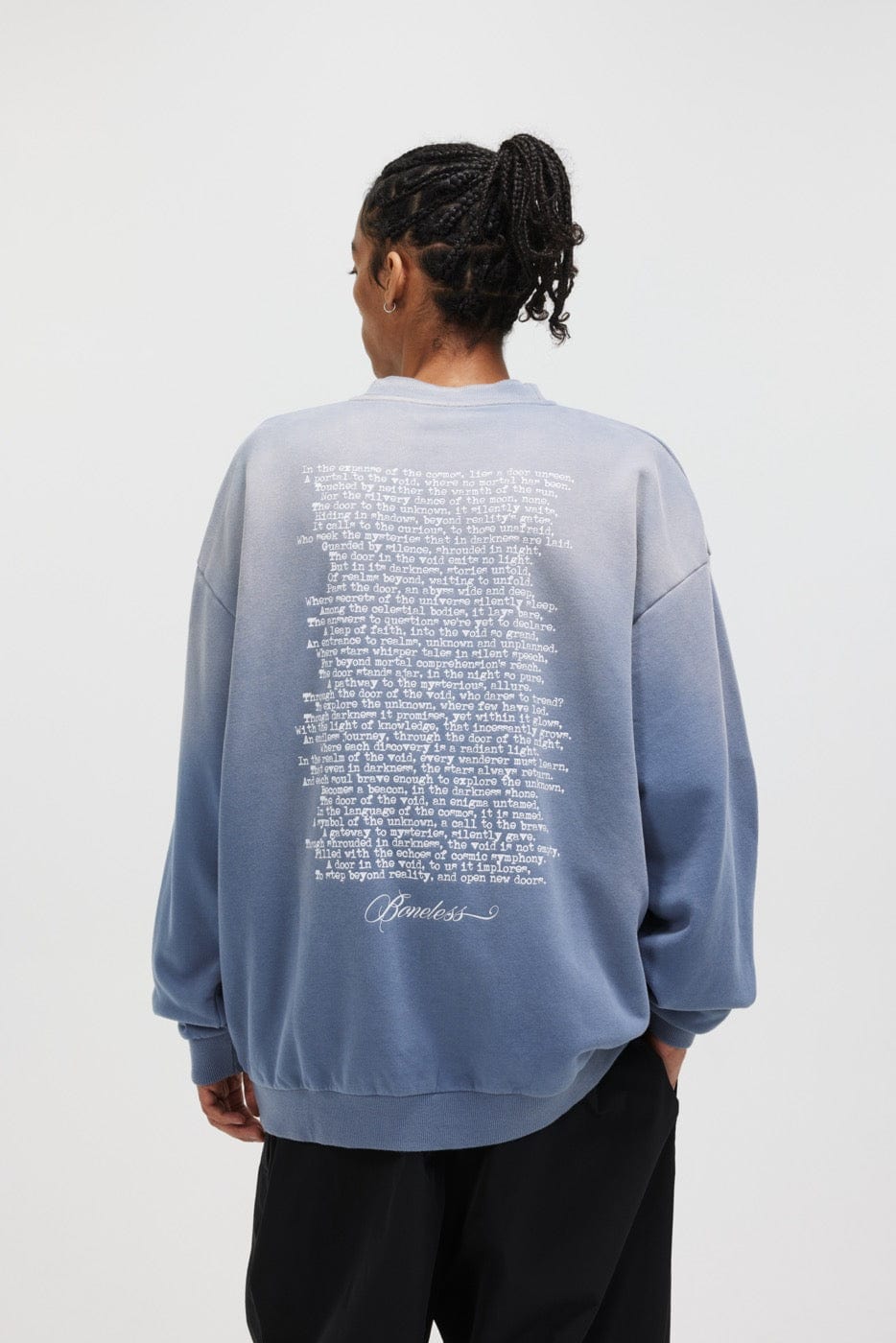 Book Text Back Sweatshirt